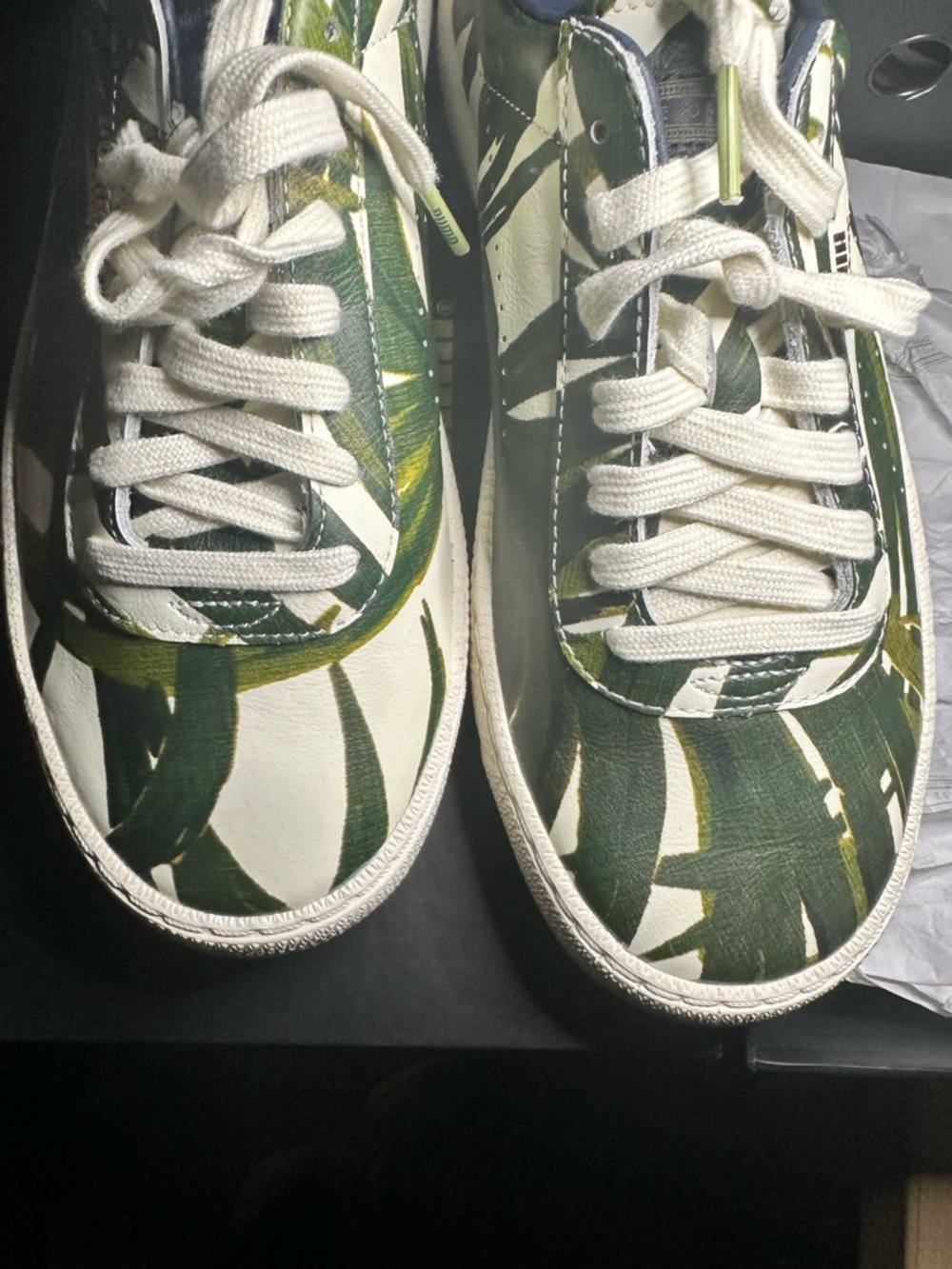 Puma Star x HOH Palm Print Sneakers in Green and White - House of Hackney